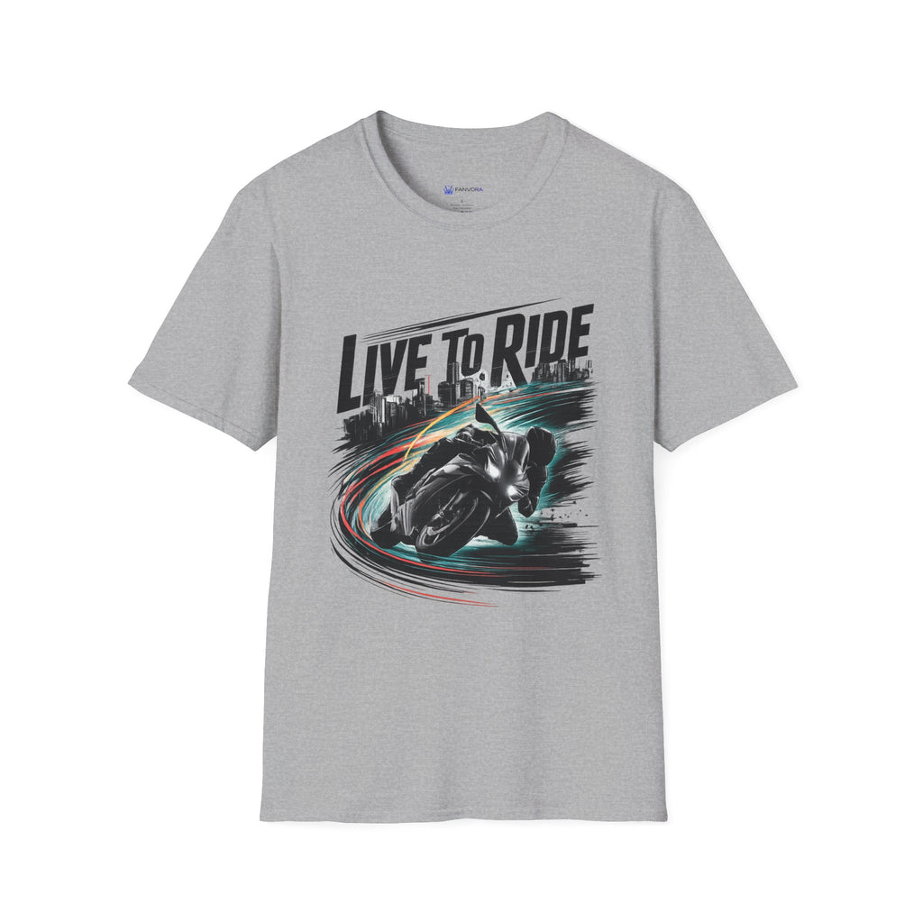 Motorcycle T‑Shirt — "Live to Ride" Racing Bike Graphic Tee