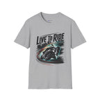 Motorcycle T‑Shirt — "Live to Ride" Racing Bike Graphic Tee