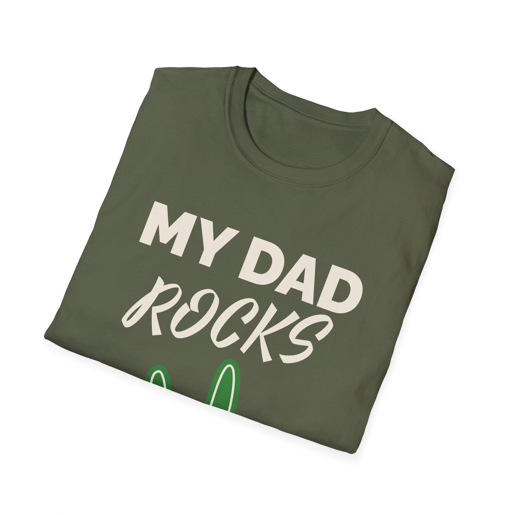 Bold My Dad Rocks cotton tee