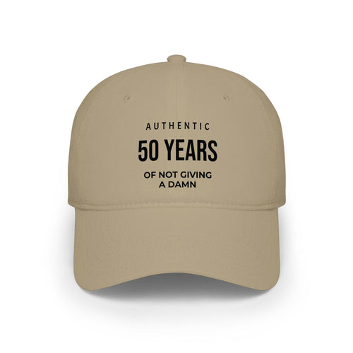50 Years of Not Giving a Damn embroidered cap