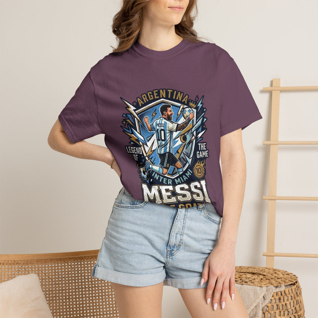 Messi "The GOAT" Soccer T-Shirt - Argentina Fan Version