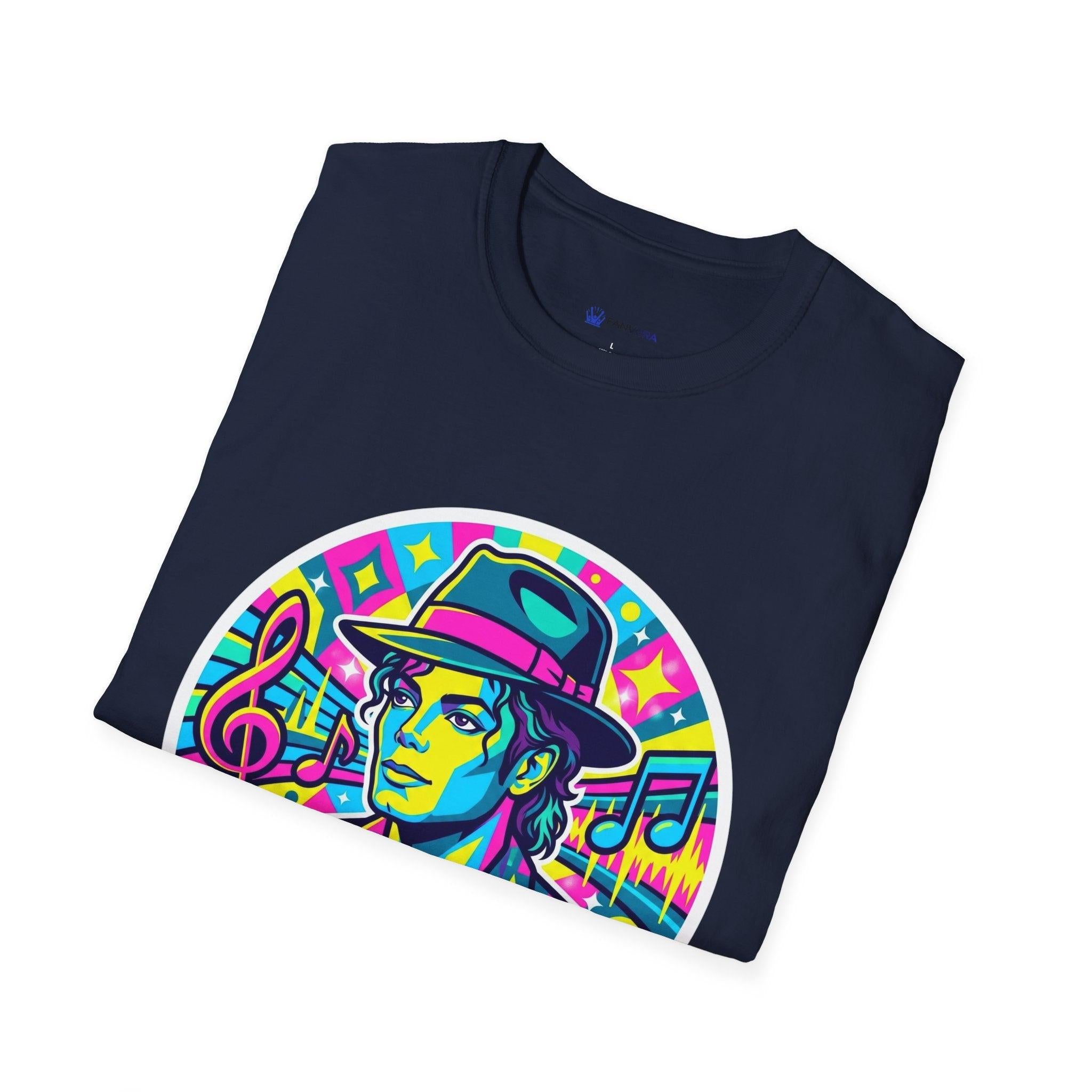 T-Shirt — King of Pop Forever Retro Neon Graphic Tee.