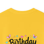 Kids Tee — ‘I Was 6 Now I’m 7’ Birthday Girl Cute Floral Design