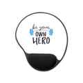Mouse Pad — "Be Your Own Hero" Wrist Rest Mousepad | Motivational Fitness Desk Accessory.