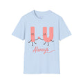 T-Shirt – Cute 'I  U Always' Kissing Letters Valentine's Tee