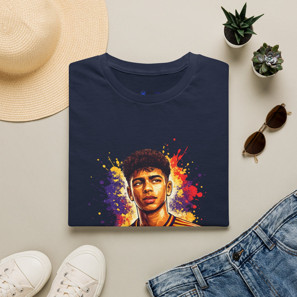 Soccer Player Portrait T-Shirt — 'Spain Legend' Watercolor Graphic Tee