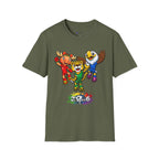 Kids Mascot Team T-Shirt — Cheerful Moose, Cheetah & Eagle Design