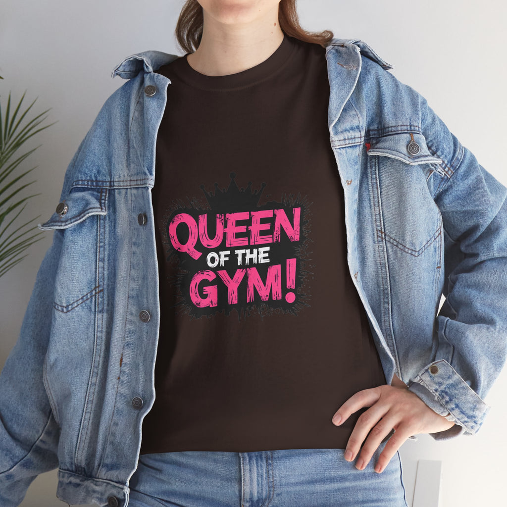 Queen of the Gym T-Shirt — Pink Crown Fitness Tee