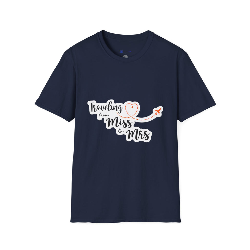 T-Shirt — "Traveling from Miss to Mrs" Bridal Bachelorette Vacation Tee