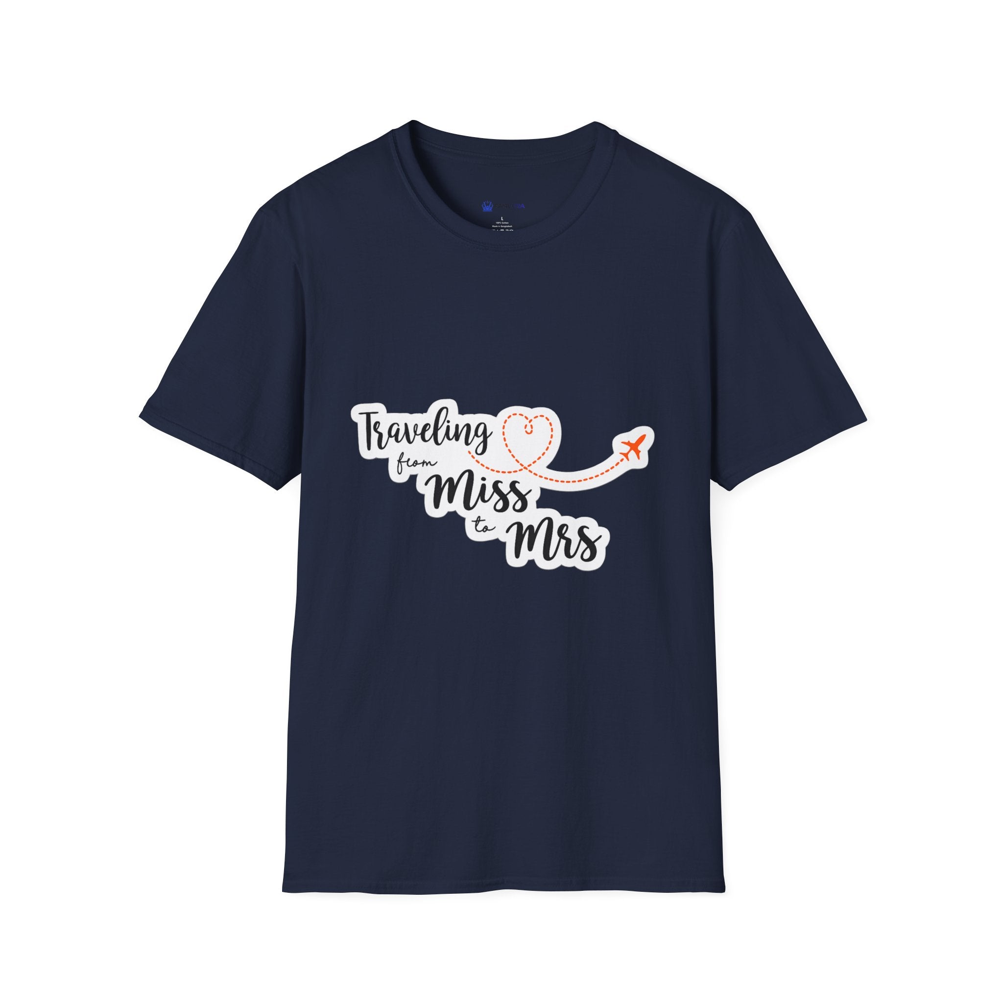 T-Shirt — "Traveling from Miss to Mrs" Bridal Bachelorette Vacation Tee
