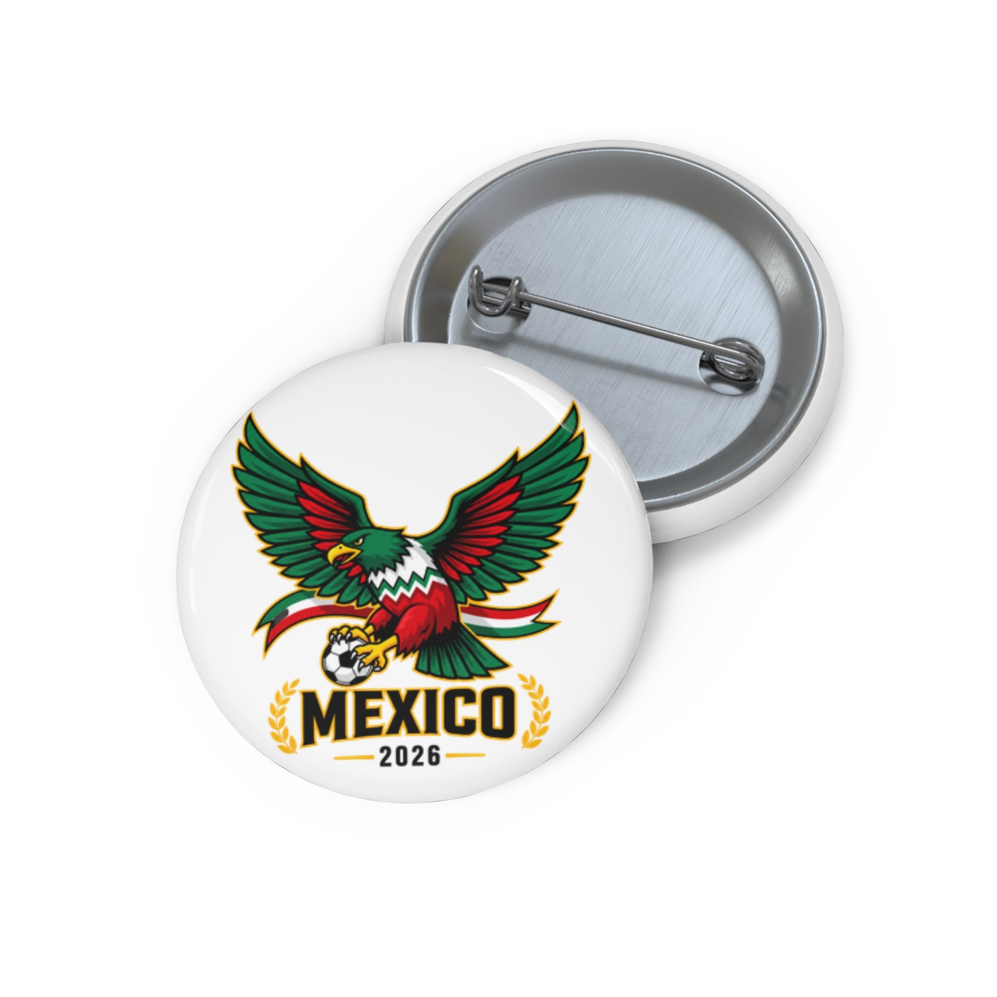 Mexico 2026 Eagle Soccer Pin Button — Football Fan Lapel Badge