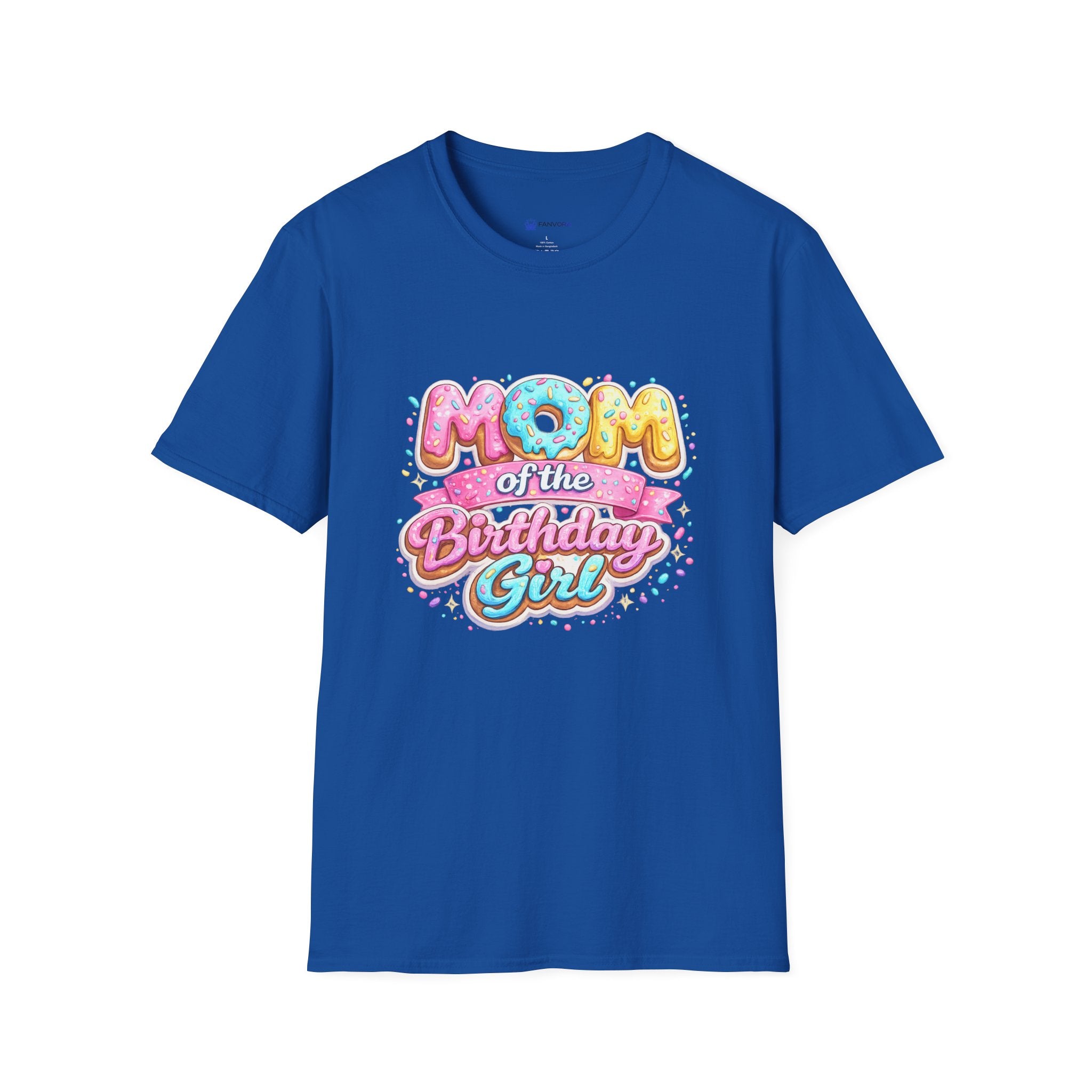 Unisex Softstyle T-Shirt "mom of the birthday girl"