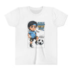 Youth Soccer Tee – Cute Cartoon Player "Ready to Score" Kids Jersey