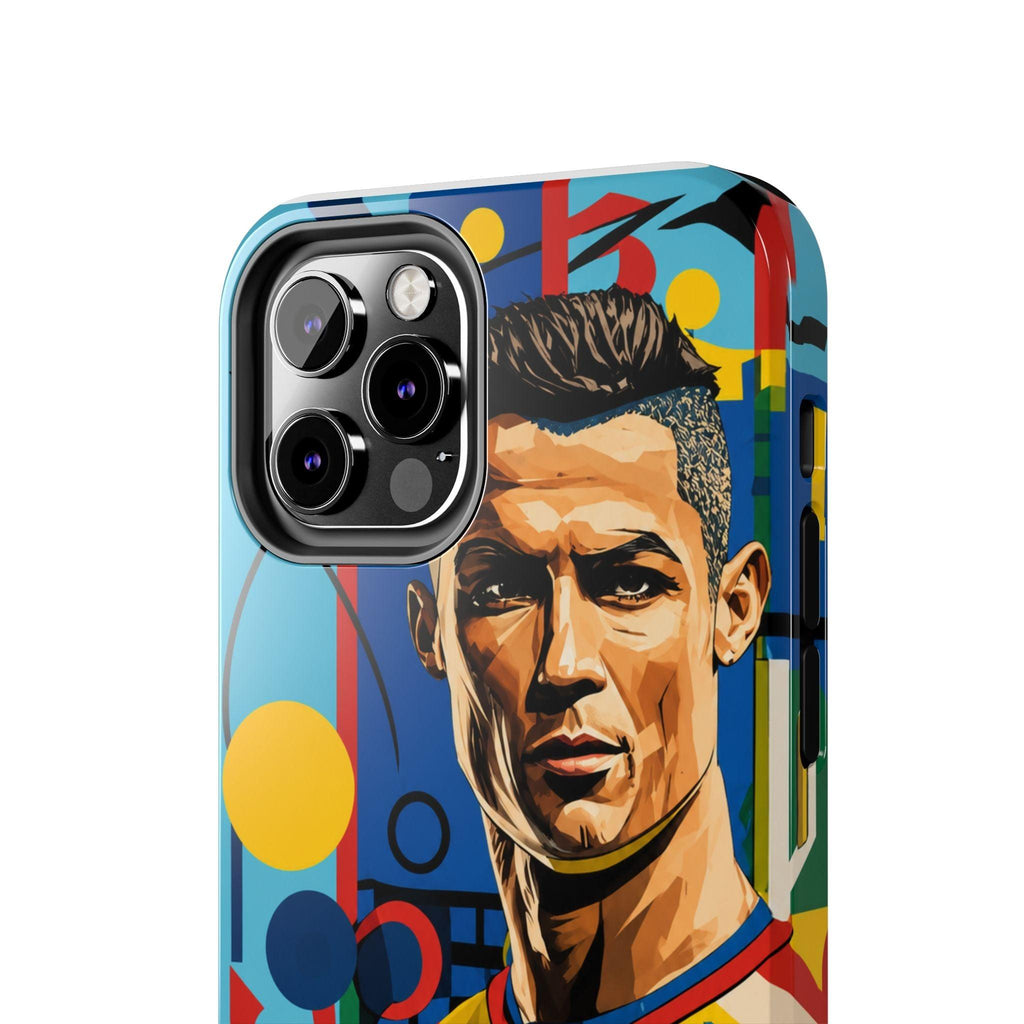 Portugal  legend Pop Art Tough Phone Case — Colorful Soccer Legend Protective Cover.