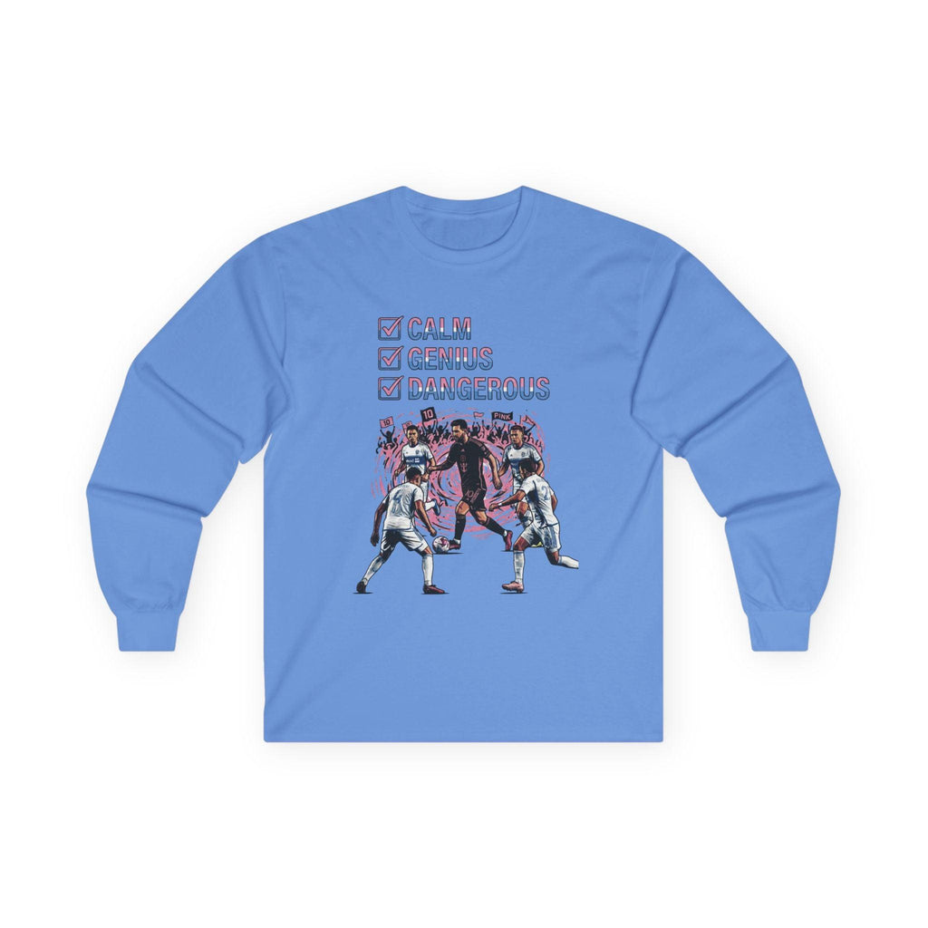 Long Sleeve Football Shirt – World Cup 2026 Fan Tee "Calm Dangerous Genius".