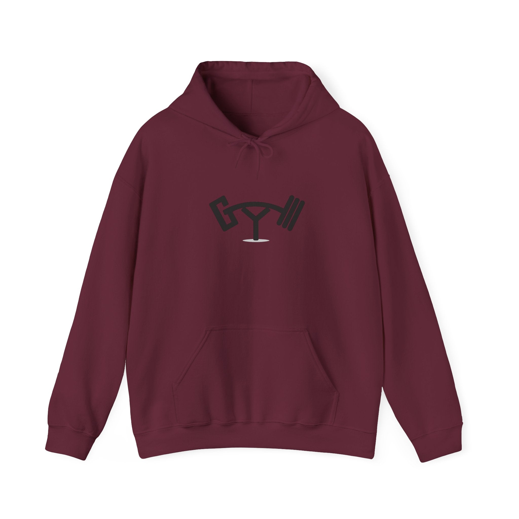 Barbell Martini Hoodie — Gym & Cocktail Fitness Pullover