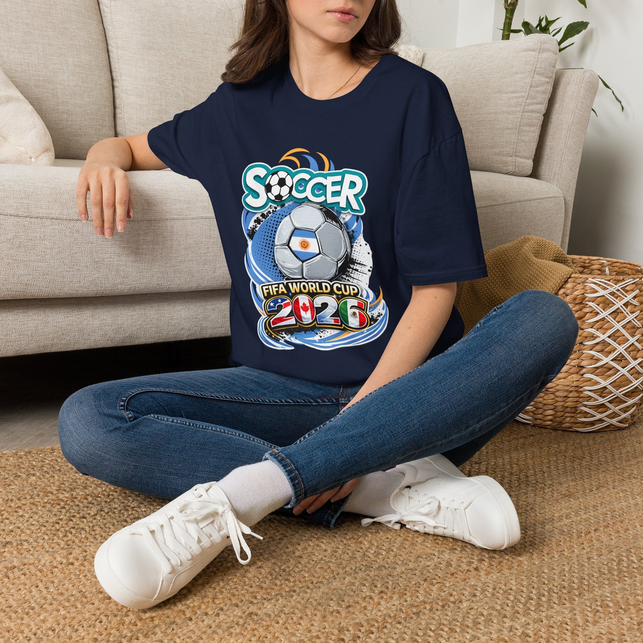 Soccer 2026  Graphic T-Shirt — Retro Ball Design soccer cup tee