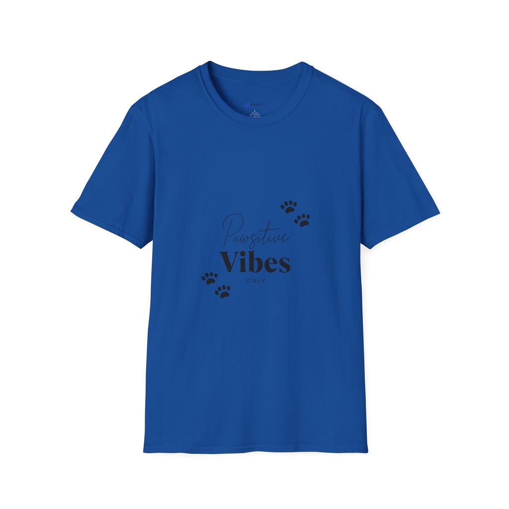 Pawsitive Vibes T-Shirt — Cute Paw Print Pet Lover Tee