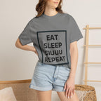 Unisex CR7 Fans Siuuu T-Shirt — Eat Sleep Siuuu Repeat Graphic Tee.