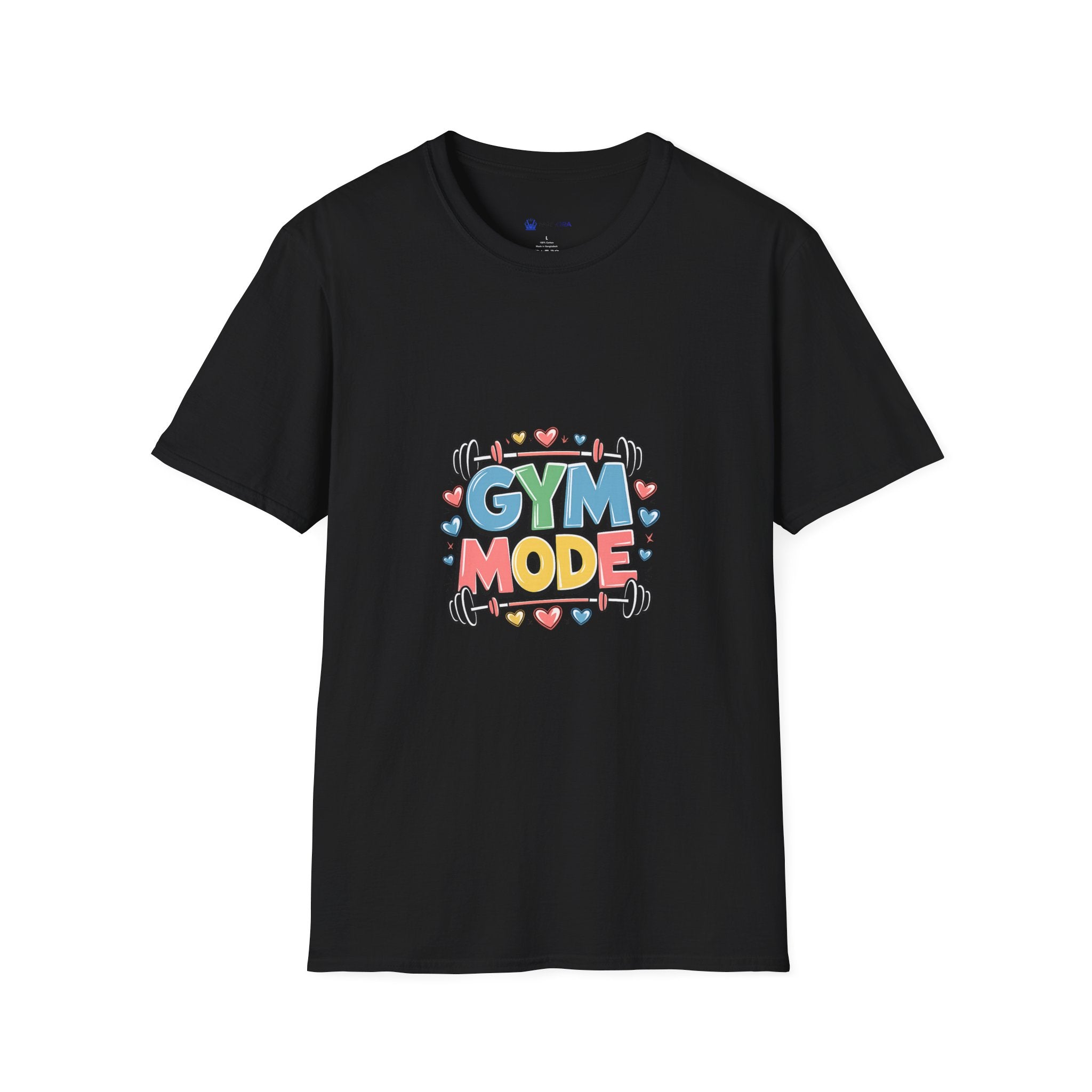 Gym Mode T-Shirt — Cute Barbell Fitness Tee for Gym Lovers