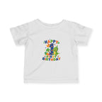 Happy 1st Birthday Infant Tee — Colorful Dino First Birthday Shirt