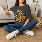 Birthday T-Shirt — "It's My Birthday" Gold Glitter Script Party Tee