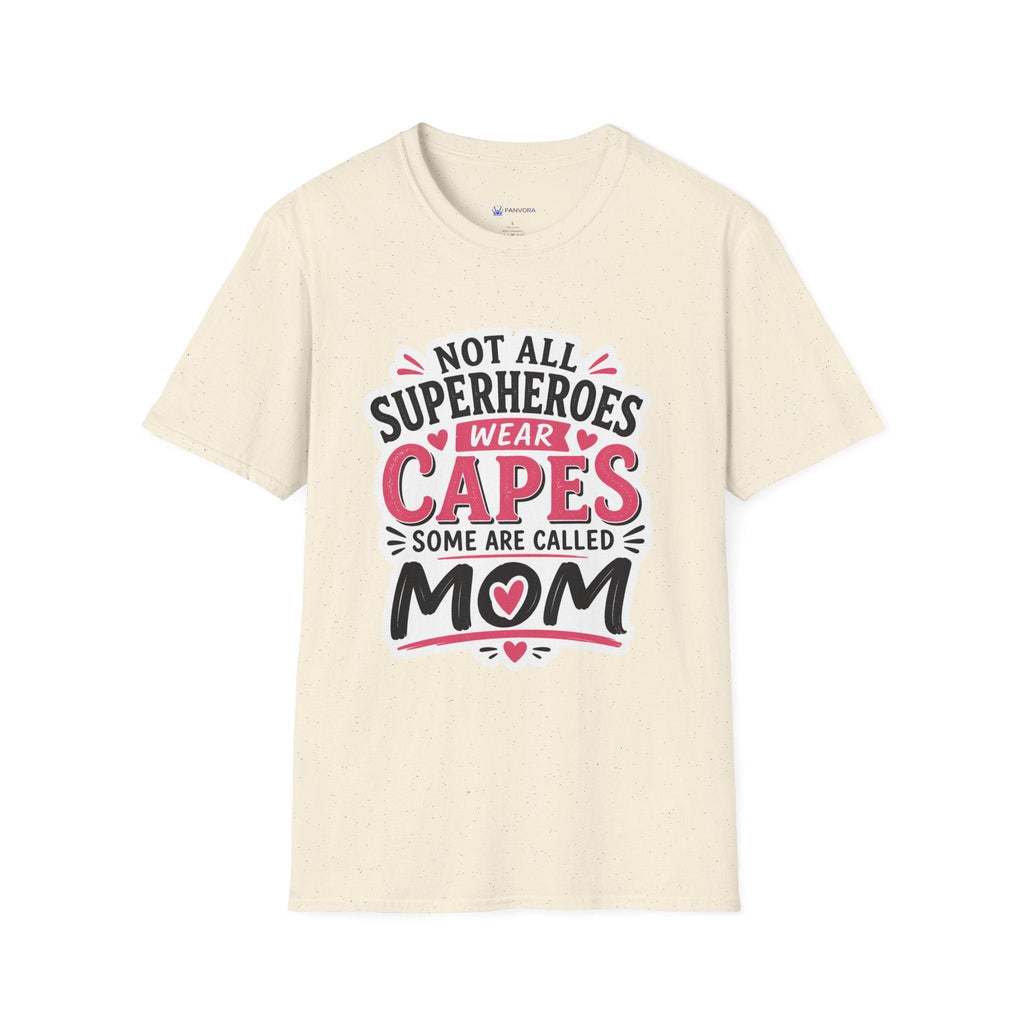 Premium Quality - Mom Superhero T-Shirt - "Not All Superheroes Wear Capes" Graphic Tee.