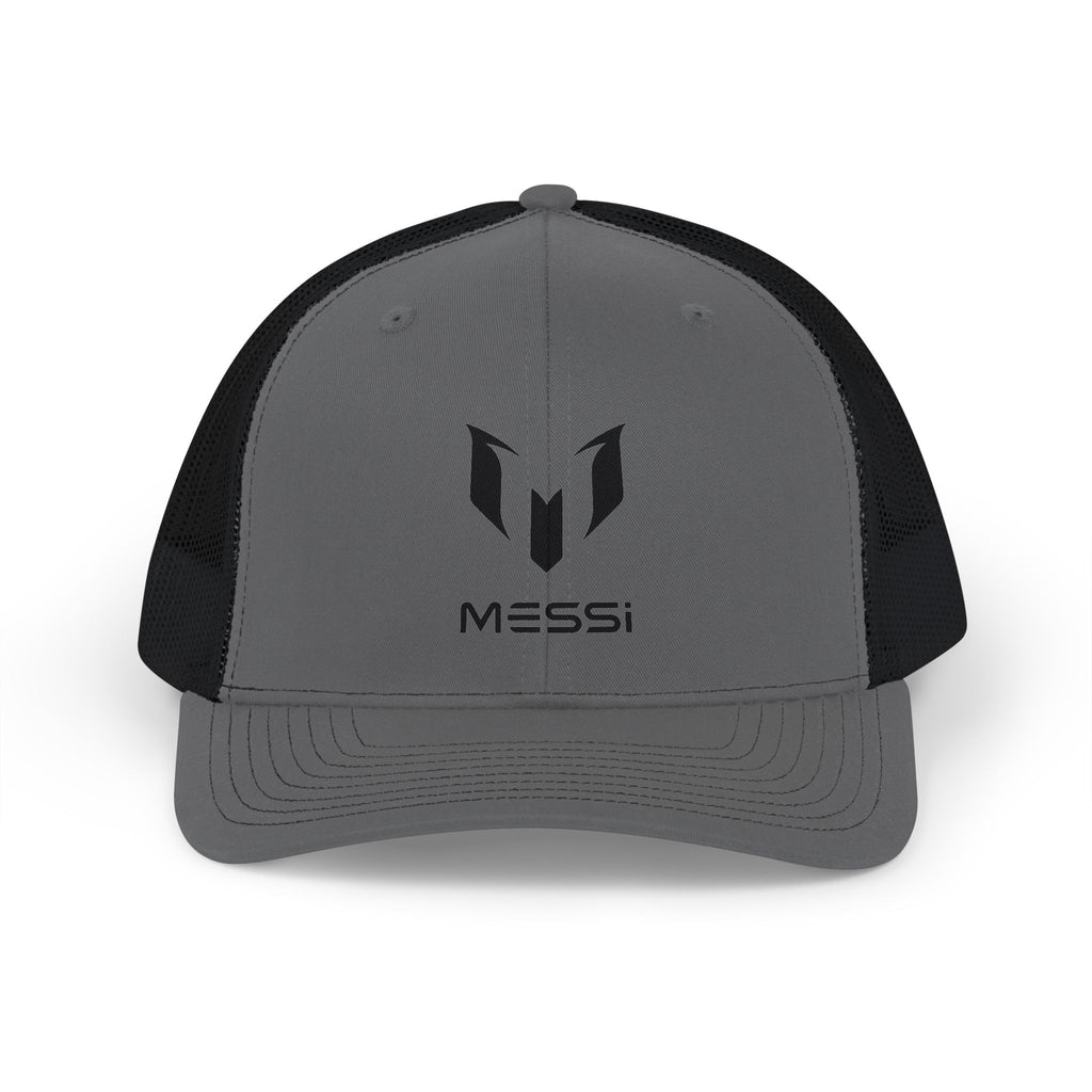 Messi Logo Trucker Cap — White Snapback Hat for Soccer Fans
