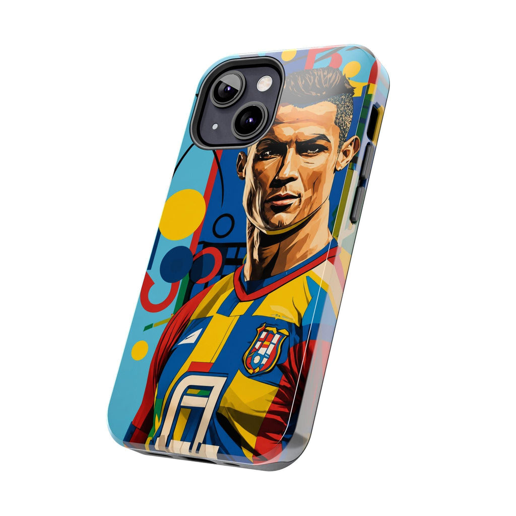 Portugal  legend Pop Art Tough Phone Case — Colorful Soccer Legend Protective Cover.