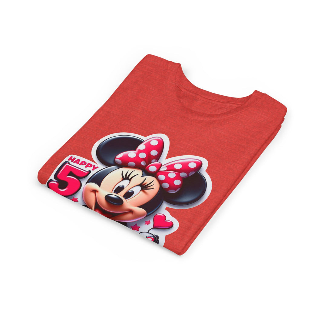 Minnie Mouse Happy 5th Birthday Youth Tee