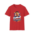 Portrait T-Shirt — Color Splash Football Player Graphic ("England legend")