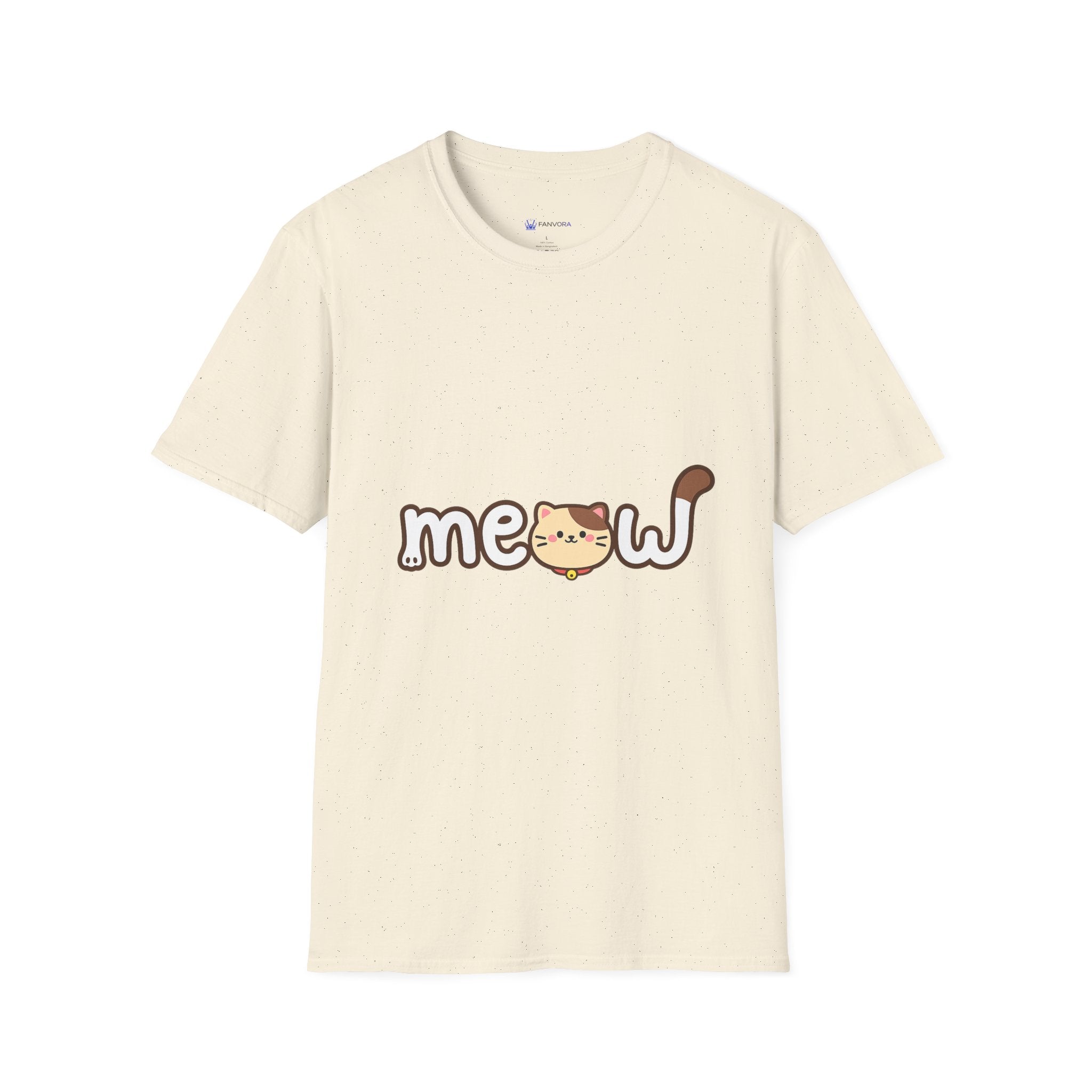 Cat Meow T-Shirt — Cute Cartoon Kitty Graphic Tee