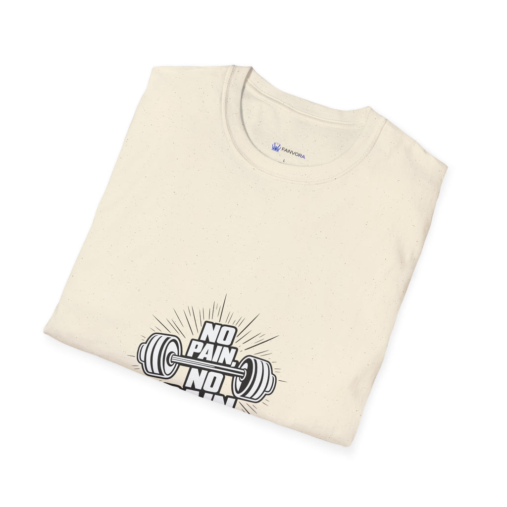 No Pain No Gain Barbell T-Shirt — Fitness Gym Workout Tee