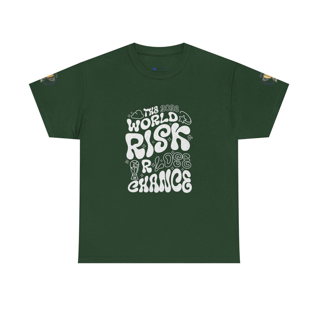 T‑Shirt — "The World Risks A Little Chance" Retro Graphic Tee
