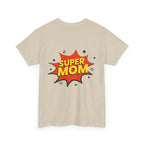 Mom Silhouette Sunset T-Shirt — "Super Mom" Graphic Tee for Mother's Day.