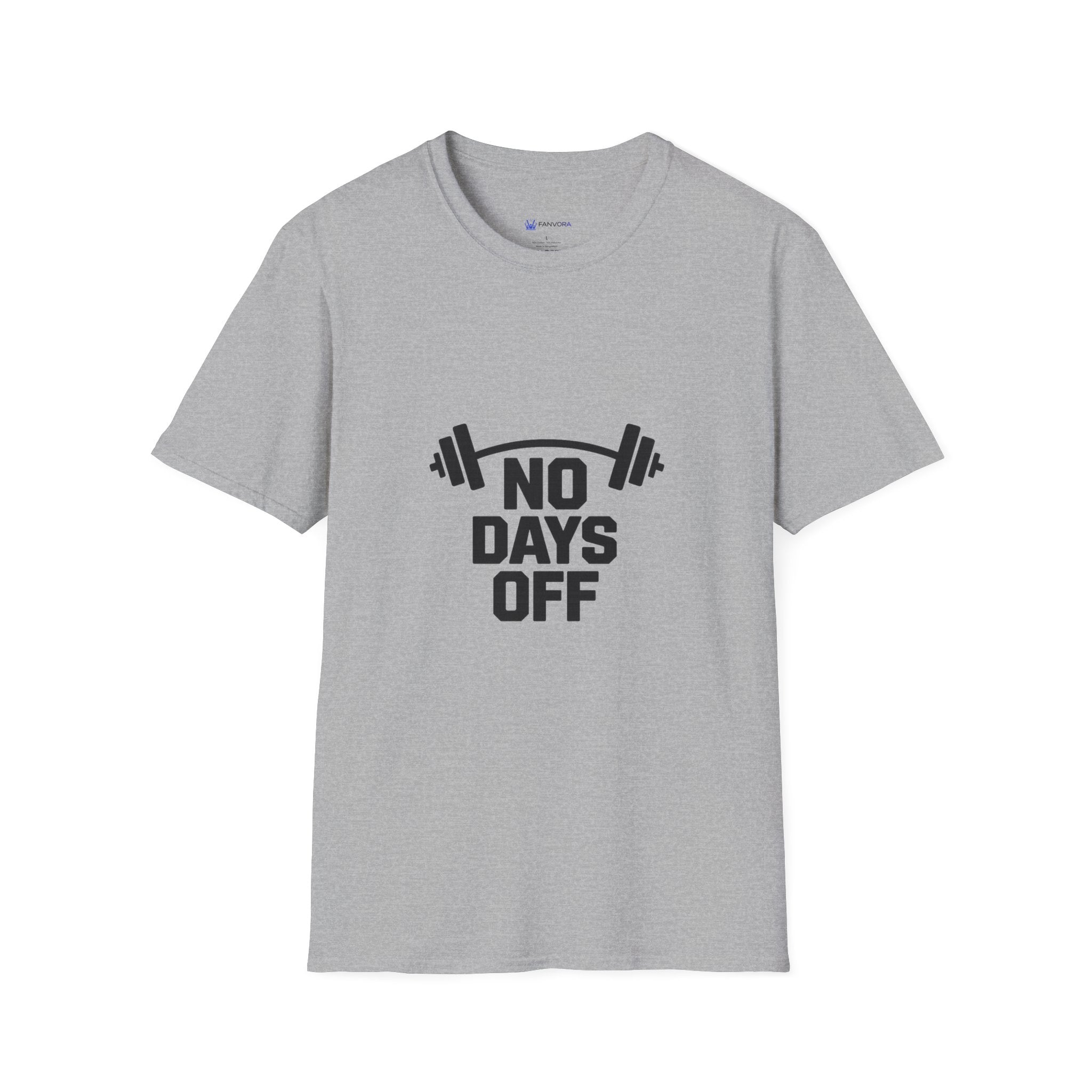 No Days Off T-Shirt — Motivational Gym Workout Tee