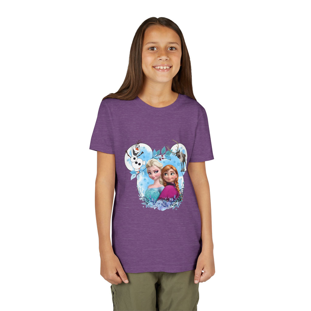 Girls' Frozen Princesses Youth Tee – Elsa & Anna Winter Friends Shirt