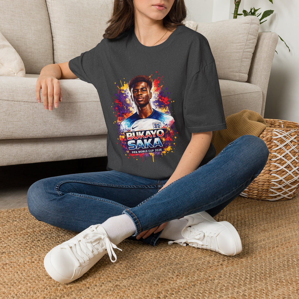 England Lagend Portrait T-Shirt — Color Splash Football Fan Tee