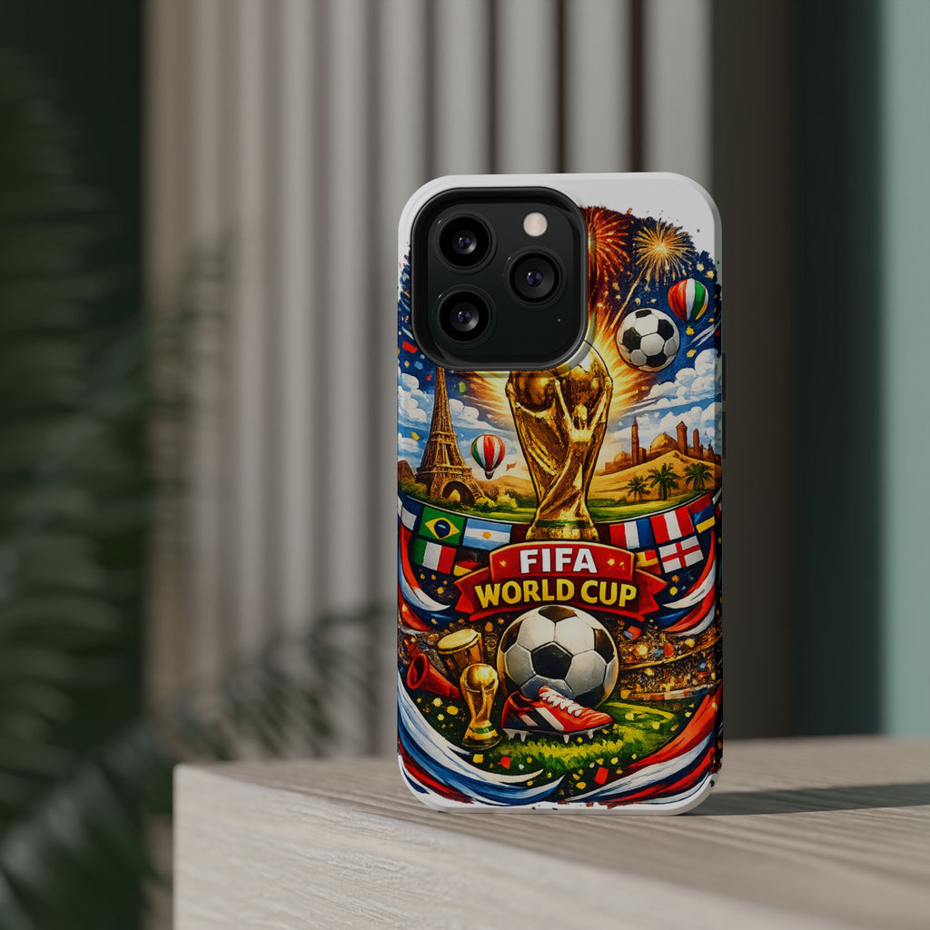 Soccer Magnetic Impact-Resistant Phone Case — FIFA Trophy Design