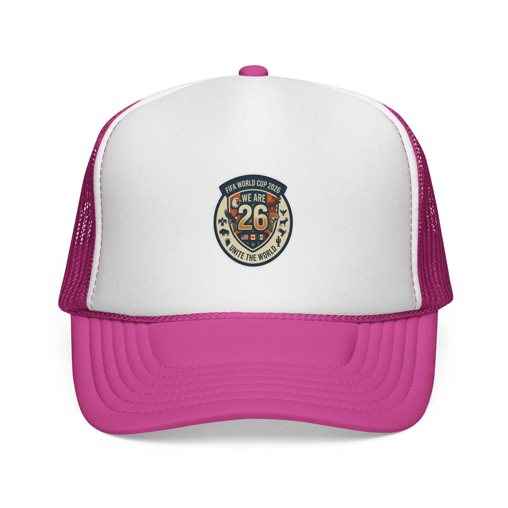 Vintage 'We Are 26' Badge Trucker Cap - World Cup 2026 Fan version.