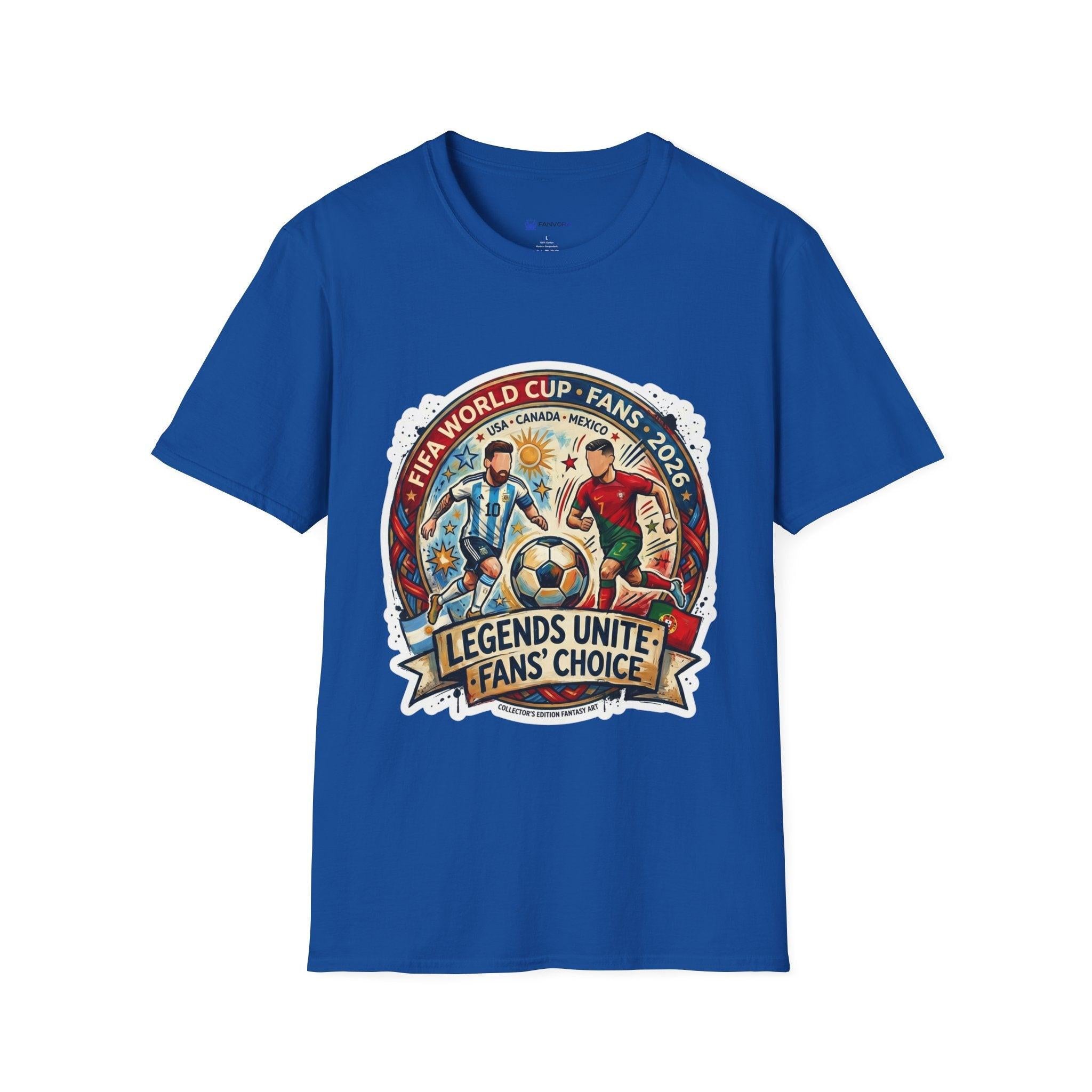 Unisex - Legends Unite Fans’ Choice World Cup T-Shirt — “Survival Pack: Chips & Hope”.