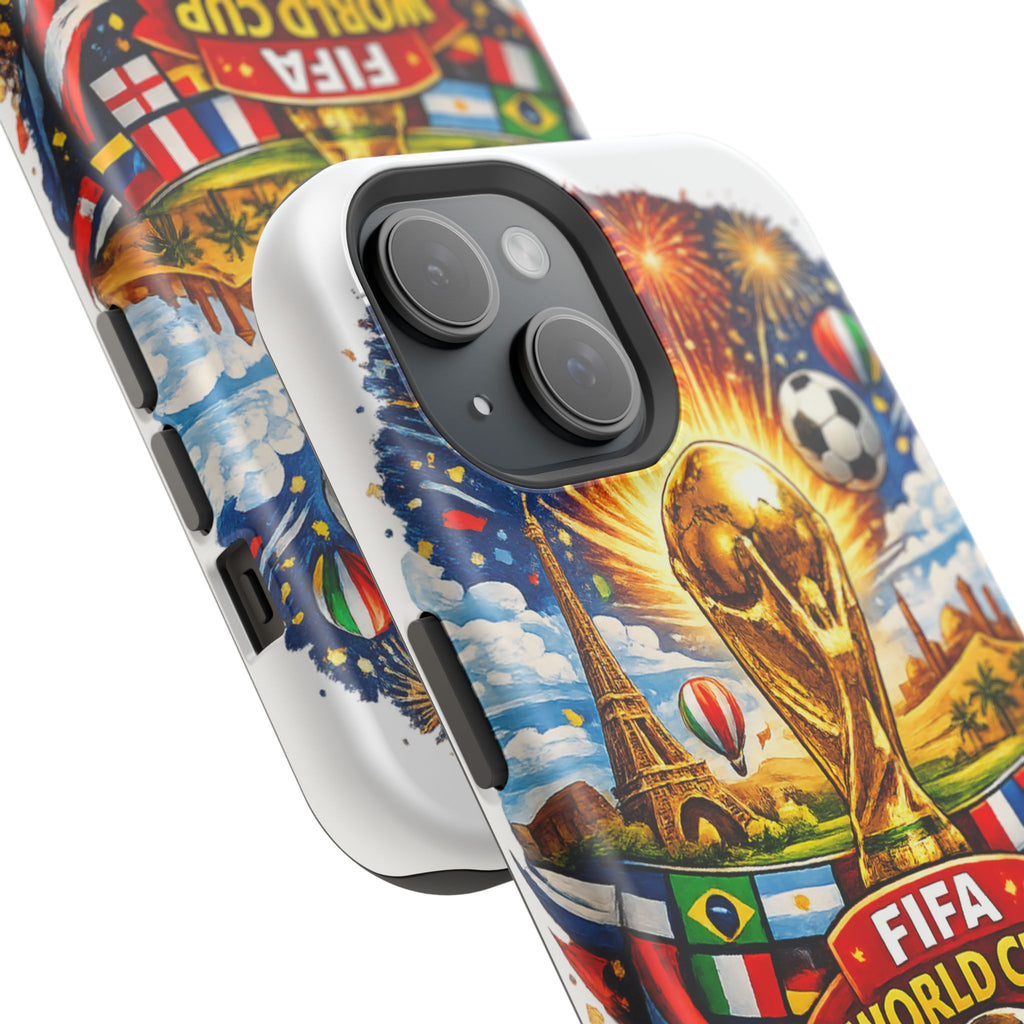 Soccer Magnetic Impact-Resistant Phone Case — FIFA Trophy Design