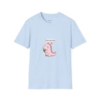 Cute Pink Dino T‑Shirt — "I love you too" Valentine Tee