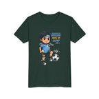 Youth Soccer Tee – Cute Cartoon Player "Ready to Score" Kids Jersey