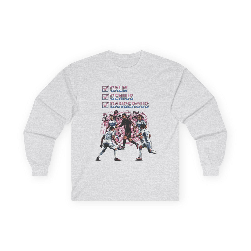 Long Sleeve Football Shirt – World Cup 2026 Fan Tee "Calm Dangerous Genius".