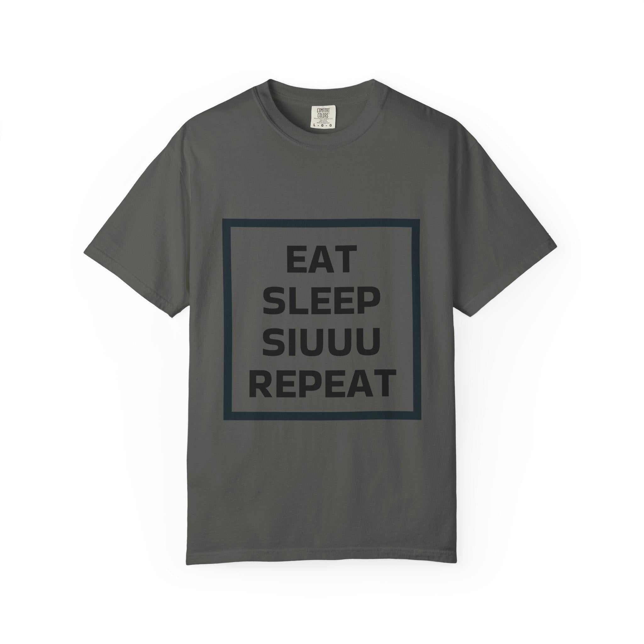 Unisex CR7 Fans Siuuu T-Shirt — Eat Sleep Siuuu Repeat Graphic Tee.