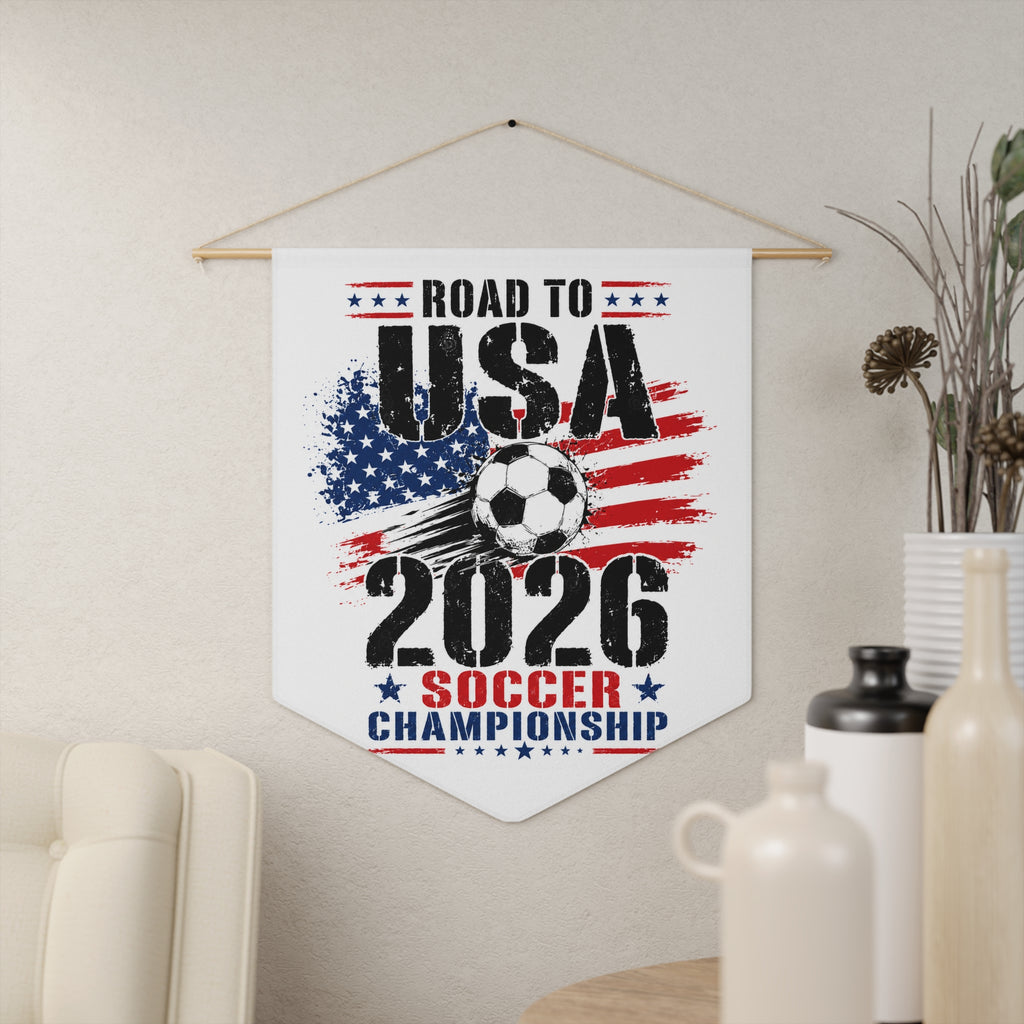 USA 2026 Soccer Championship Pennant – Road to USA Fan Banner