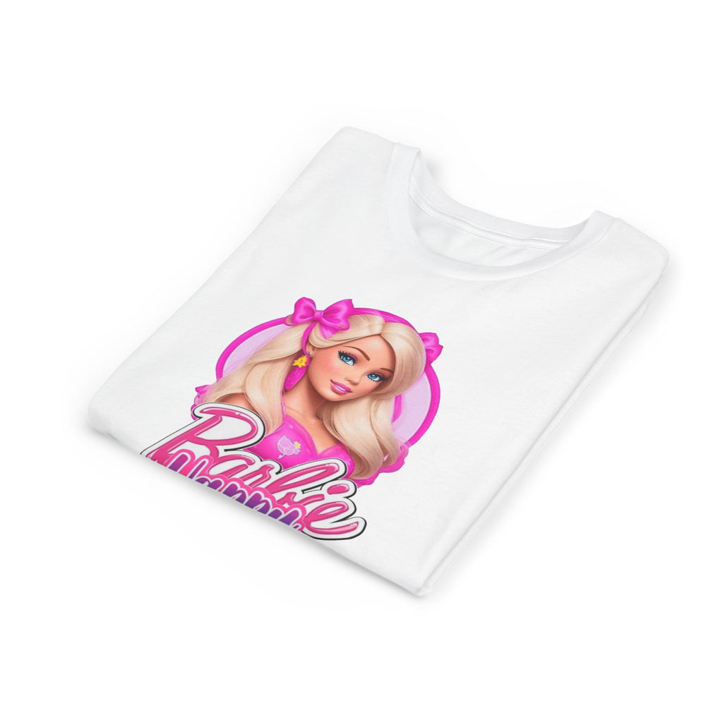 Youth Tee — "Barbie Happy Birthday" Pink Birthday Graphic Shirt