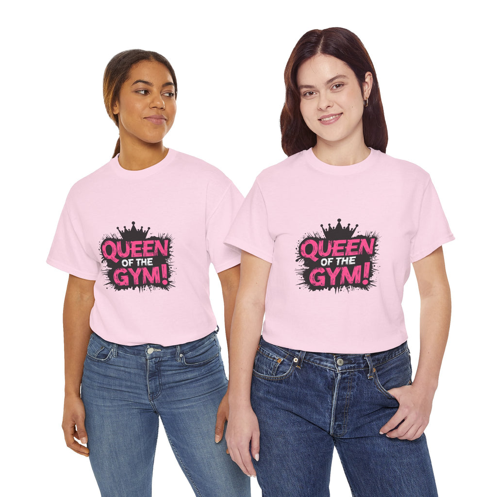 Queen of the Gym T-Shirt — Pink Crown Fitness Tee