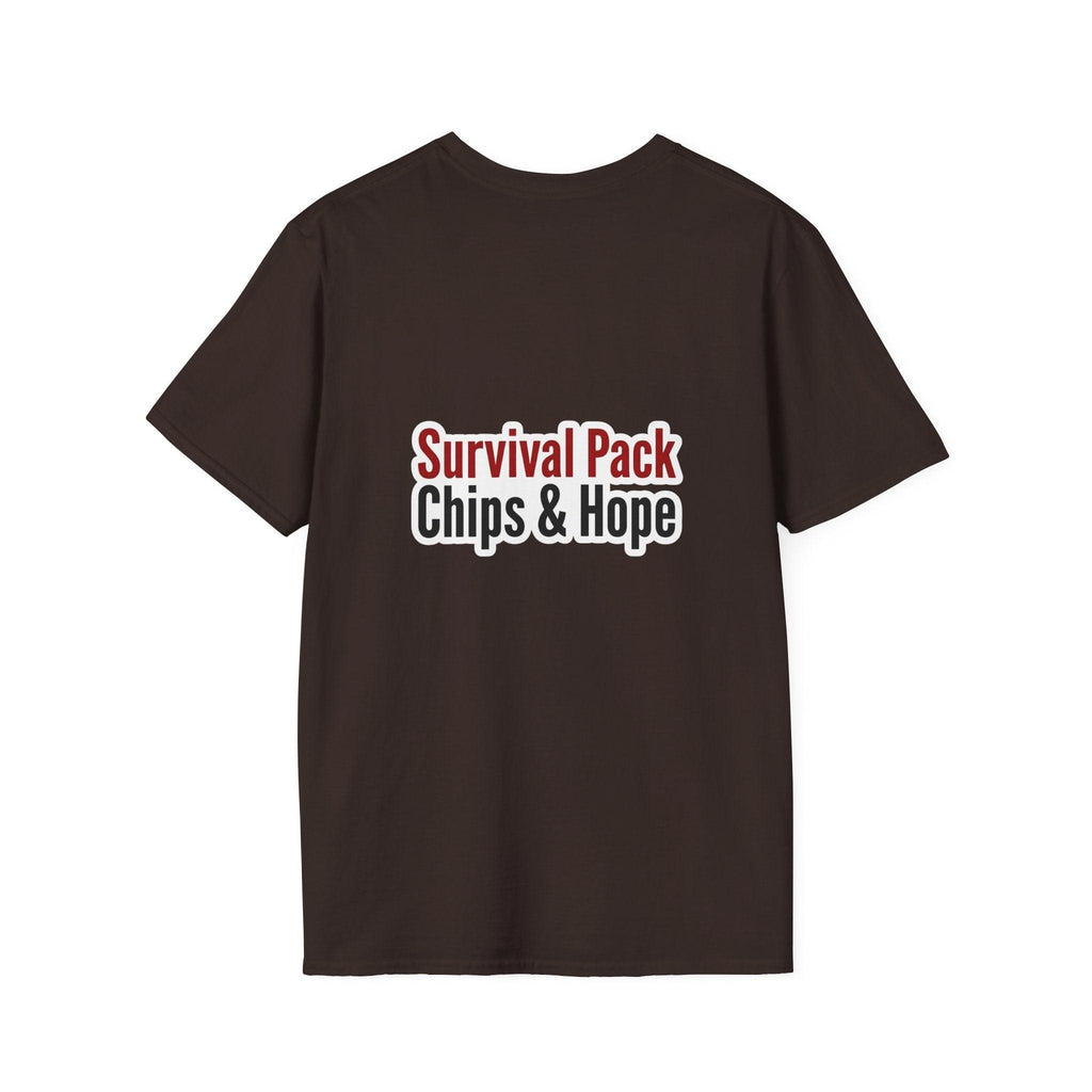 Unisex - Legends Unite Fans’ Choice World Cup T-Shirt — “Survival Pack: Chips & Hope”.